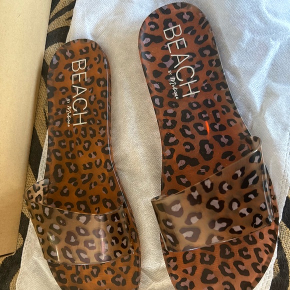 Beach by Matisse leopard slide sandals - Picture 3 of 4